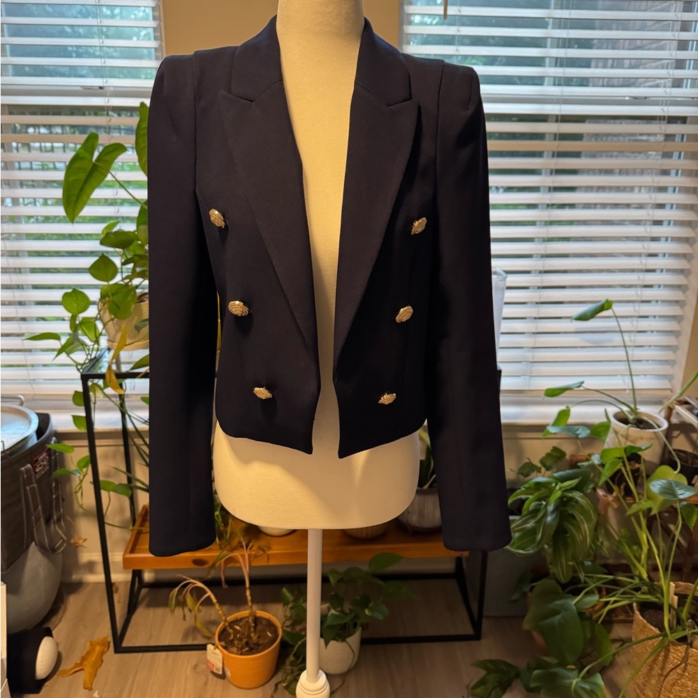 River Island Midnight Blue Blazer with Silver Buttons